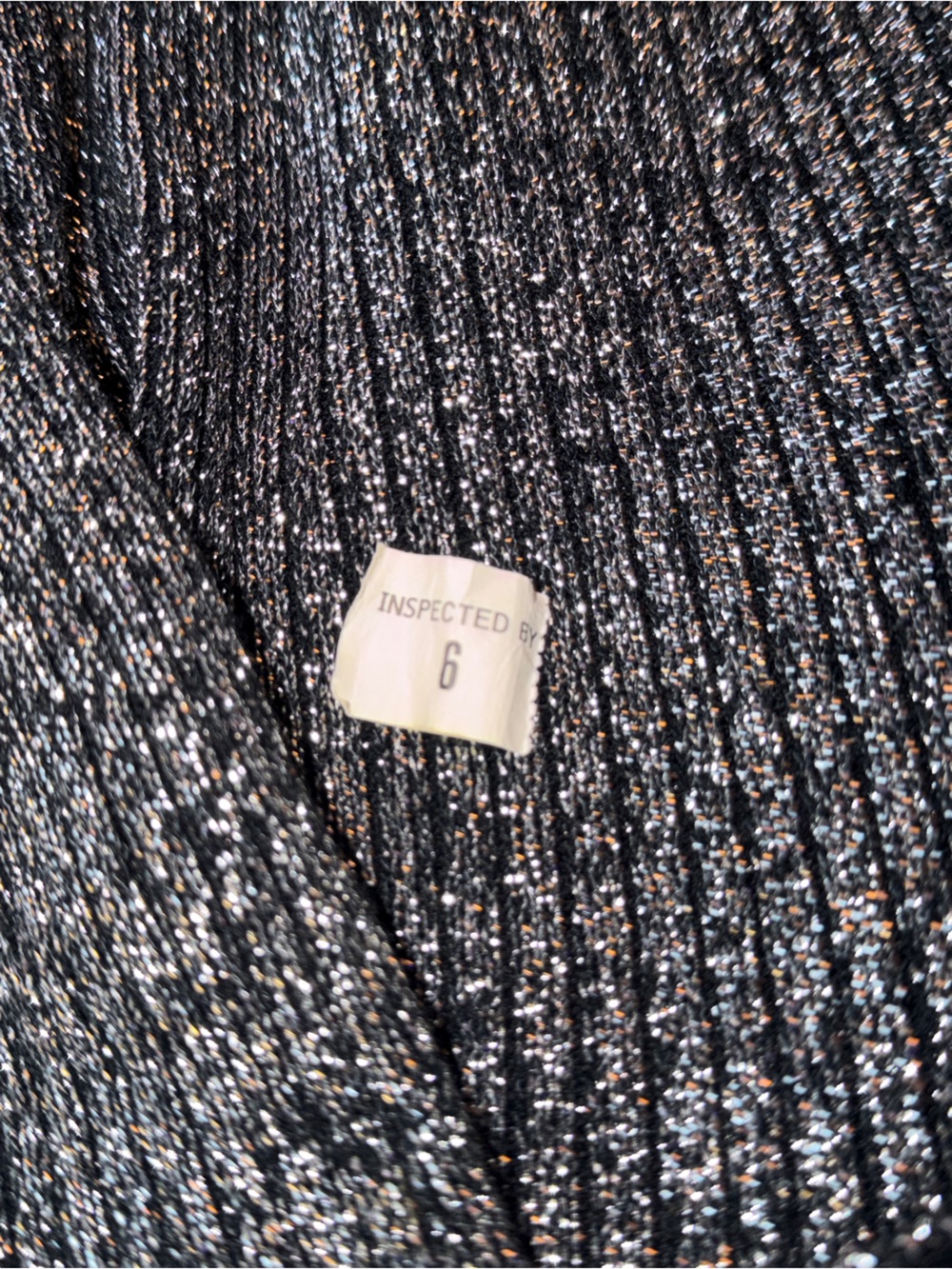 Metallic Black Crew Neck Sweater - Picture 6 of 6